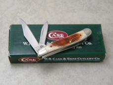 Case XX USA 2006 Autumn Barnboard Bone 6220 Peanut Knife NIB