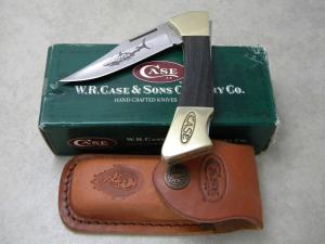 Case XX USA 3 Dot Wood 58L MAKO Lockback Knife w/Leather Pouch NIB