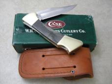 Case XX USA 3 Dot Wood 58L MAKO Lockback Knife w/Leather Pouch NIB