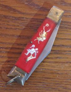 Vintage '70s Era Red Mexican Bullfighter Tourist Switchblade Nice!