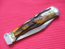 Vintage JAEGER BROS. Stag AERIAL Switchblade Knife with Etch