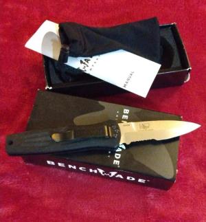 Benchmade 3550SBK 3" Mel Pardue Auto Very Nice With Box & Extras!