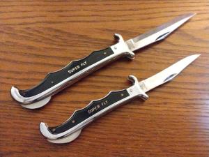 Pair (2) Vintage Yasuo Imai Seki Japan 3" & 4" Super Fly Folding Pocket Knives
