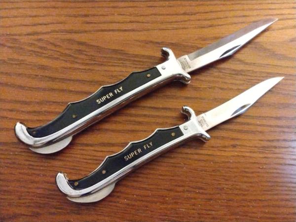 Pair (2) Vintage Yasuo Imai Seki Japan 3" & 4" Super Fly Folding Pocket Knives Pair (2) Vintage Yasuo Imai Seki Japan 3" & 4" Super Fly Folding Pocket Knives