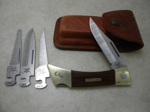 Case XX USA 7 Dot Wood Changer Lockback Knife NIB w/Pouch