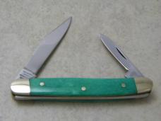 Hen and Rooster Solingen Germany 302-GSB Green Bone Small Pen Knife NIB