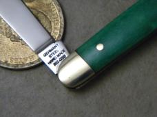 Hen and Rooster Solingen Germany 302-GSB Green Bone Small Pen Knife NIB