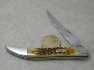 Case XX 9 Dot (2001) 610094 Amber Bone Toothpick Knife 