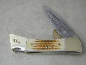 Case XX USA 2003 Amber Bone 59L Hunting Heritage Collection Lockback Knife