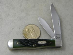 Case XX USA 10 Dot (2000) Green Bone 6225 1/2 SS Tiny Coke Bottle Knife