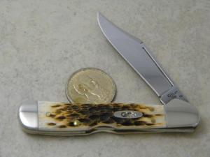 Case XX USA 1 Dot (2019) Amber Bone 61749L SS Mini Copperlock Knife 