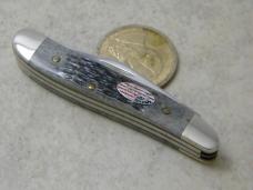 Case XX USA 8 Dot (2002) Black Bone 6220 Peanut Knife 