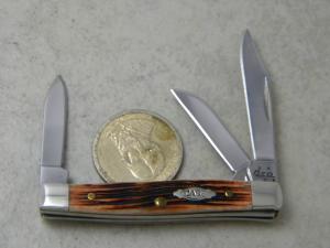 Case XX USA 4 Dot (2006) Autumn Barn Board Bone 6333 Mini Stockman Knife
