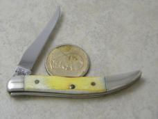 Case XX USA 1 Dot (2009) Burnt Natural Bone 610096 SS Tiny Toothpick Knife 