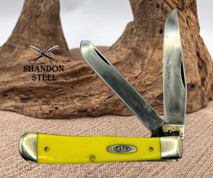 Case XX USA Knife 3254 CV Yellow Delrin 2 Blade Trapper Pocket Knife (14)