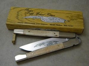 Parker Eagle Brand Japan No. 1331 Bone "Gypsy" Butterfly/Wrist Flicker Knife in Box