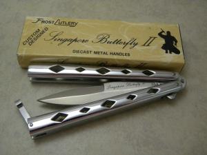 Frost Cutlery Japan No. 17-084 Diecast Metal Singapore II Butterfly Knife