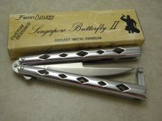 Frost Cutlery Japan No. 17-084 Diecast Metal Singapore II Butterfly Knife