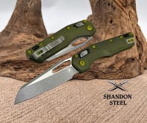 Microtech Knives USA MSI RAM LOK Distressed Grenade Green Frag Aluminum Knife