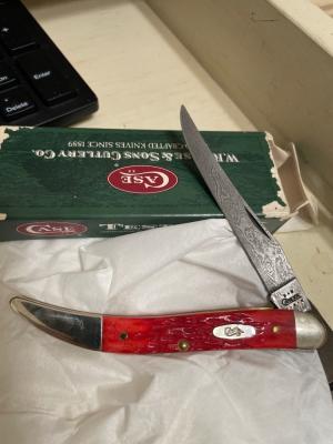 Case Damascus medium toothpick 610094 red NIB