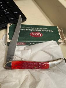 Case Damascus medium toothpick 610094 red NIB