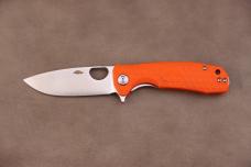 Honey Badger HB1060 Medium Flipper Knife 3.19" D2 Satin Drop Point Blade, Orange