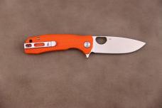 Honey Badger HB1060 Medium Flipper Knife 3.19" D2 Satin Drop Point Blade, Orange