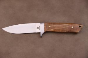Rough Rider RR176 Drop Point Hunter 387quot SS Plain Blade Light Root Wood Handle Black Nylon Sheat