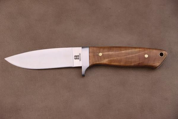 Rough Rider RR176 Drop Point Hunter, 3.87" SS Plain Blade, Light Root Wood Handle, Black Nylon Sheat Rough Rider RR176 Drop Point Hunter, 3.87" SS Plain Blade, Light Root Wood Handle, Black Nylon Sheat