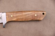 Rough Rider RR176 Drop Point Hunter, 3.87" SS Plain Blade, Light Root Wood Handle, Black Nylon Sheat