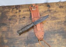 USAF VIETNAM VET ISSUED 1-1969 ONTARIO NY 499 Air Force Survival Knife w/Original Leather Sheath