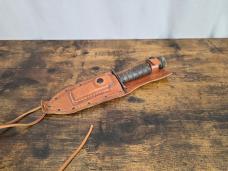 USAF VIETNAM VET ISSUED 1-1969 ONTARIO NY 499 Air Force Survival Knife w/Original Leather Sheath