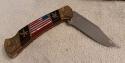 David (Dave) Yellowhorse Buck Model 112 Knife, Flag Knife with 2 eagles Limited edition SN 1048