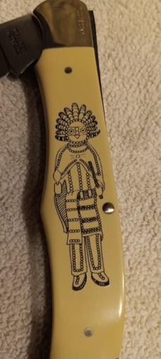 Schrade + USA KD Kachina Limited Edition knife w/ sheath. SN 08125 of 10,000