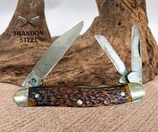 Boker USA 8313 Split Spring Whittler Pattern Folding Carbon Pocket Knife (71)