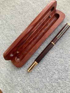 Beautiful Custom-Turned, Hand Crafted, Wood FOUNTAIN PEN, IRIDIUM Point in Custom Wood Case