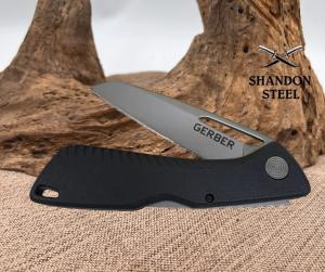 Gerber Lockback Folding Pocket Knife 0870817A USA 420HC Sharkbelly 80