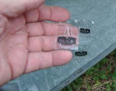 Buck Knife Logo on 5 Plexiglas Knife Stands New Old Stock Easily Holds A 110 With Extended Blade