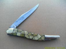 Vintage Imperial Toothpick Solid Bolsters Great Celluloid Handle 5"