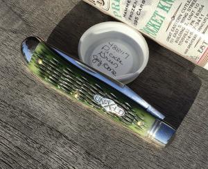 Great Eastern Cutlery Northfield 488117 Weasel Single Blade Trapper Green Pickle Jig Bone