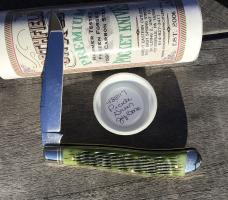 Great Eastern Cutlery Northfield 488117 Weasel Single Blade Trapper Green Pickle Jig Bone