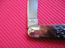 Vintage Italian Pick bone Knife GESCO Two Blade "Premier K5 ITALY" Pick Bone - New Old Stock!