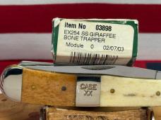 CASE XX USA 2003 TRAPPER EX254 SS GIRAFFEE BONE HANDLES 1 OF 200