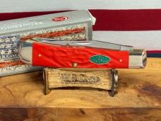 CASE XX USA 2014 TRAPPER 6254 SS RED DELRIN HANDLES, CASE XX CHRISTMAS EDITION GREEN SHIELD