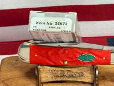 CASE XX USA 2014 TRAPPER 6254 SS RED DELRIN HANDLES, CASE XX CHRISTMAS EDITION GREEN SHIELD