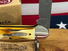 CASE XX USA 1996 CANOE 52131 D STAG HANDLES DAMACUS STEEL BLADES