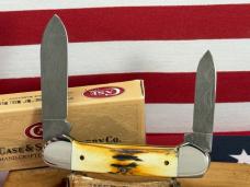 CASE XX USA 1996 CANOE 52131 D STAG HANDLES DAMACUS STEEL BLADES