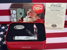 CASE XX USA 2001 SMALL COKE BOTTLE 8225 1/2 SS PEARL HANDLE COCA COLA CHRISTMAS 1 OF 500 #402