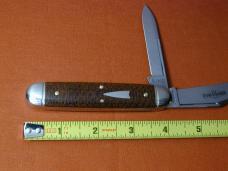 Great Eastern Cutlery GEC Brown Burlap Micarta Jumbo Stockpen Jack Knife NIT 541225 Made In USA