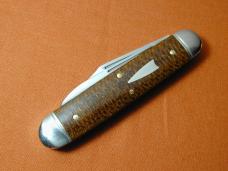 Great Eastern Cutlery GEC Brown Burlap Micarta Jumbo Stockpen Jack Knife NIT 541225 Made In USA